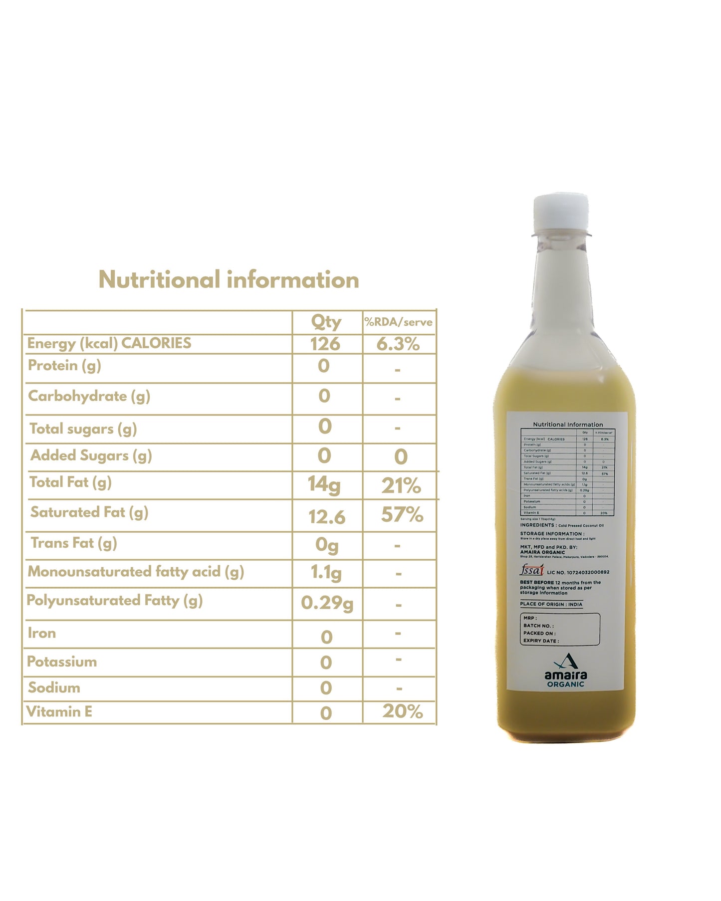 Wood pressed Coconut oil